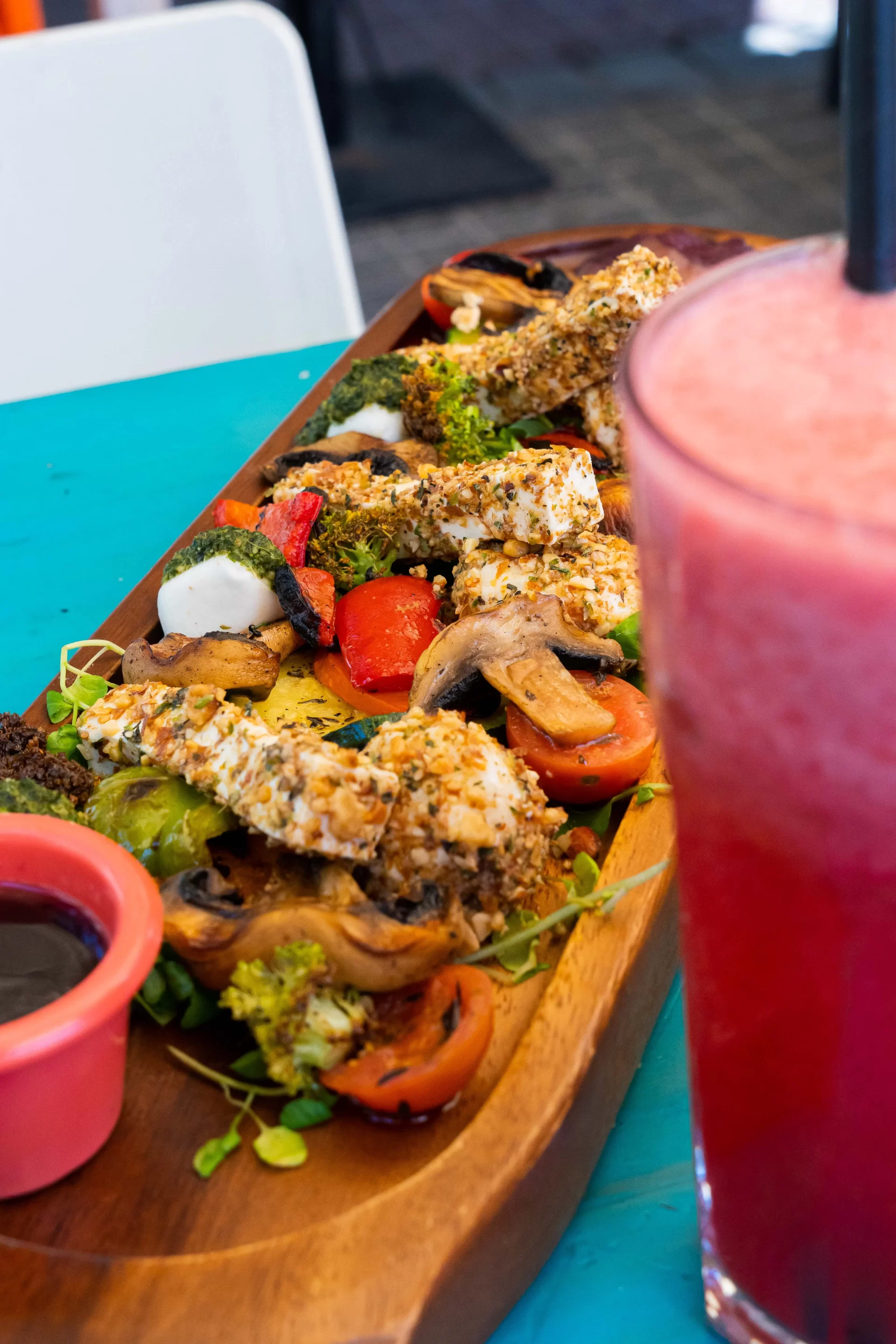 Tabla de Quesos y Verduras Grilladas